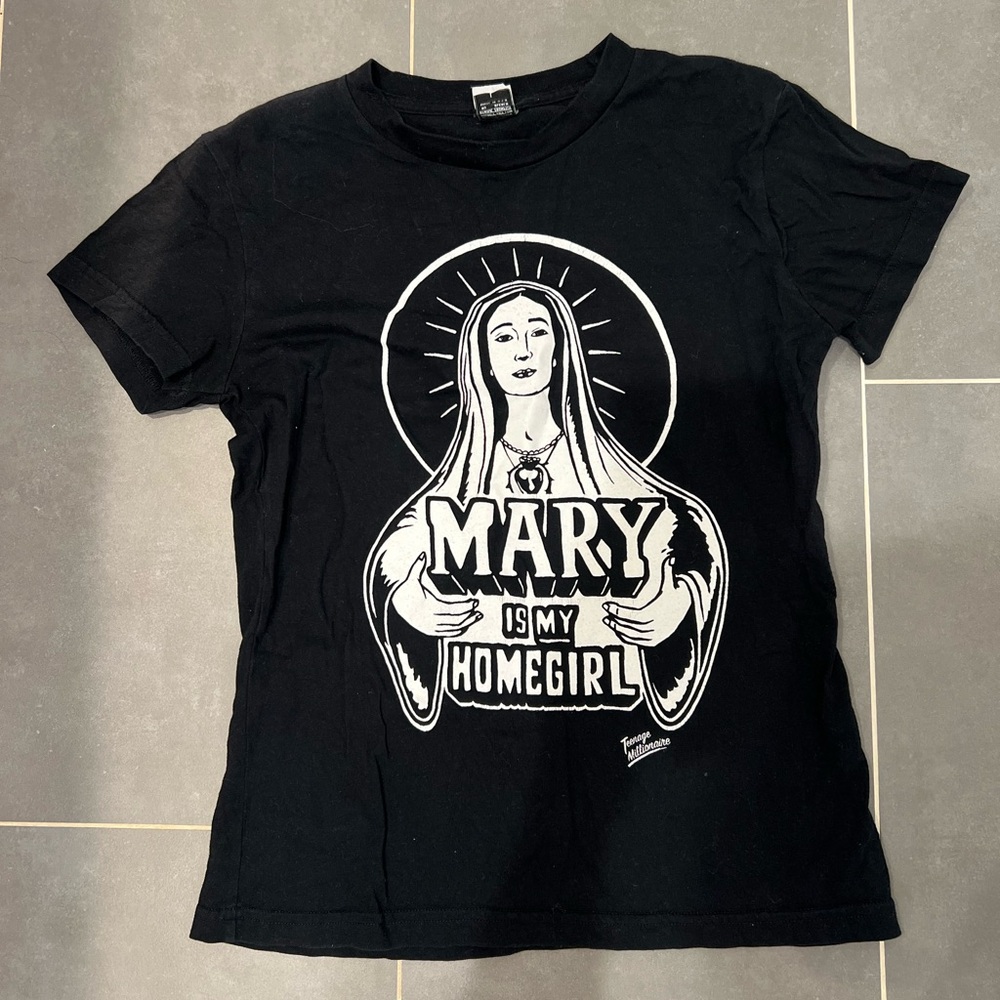 Teenage Millionaire Mary Is My HomeGirl Y2K VINTAGE T SHIRT Black